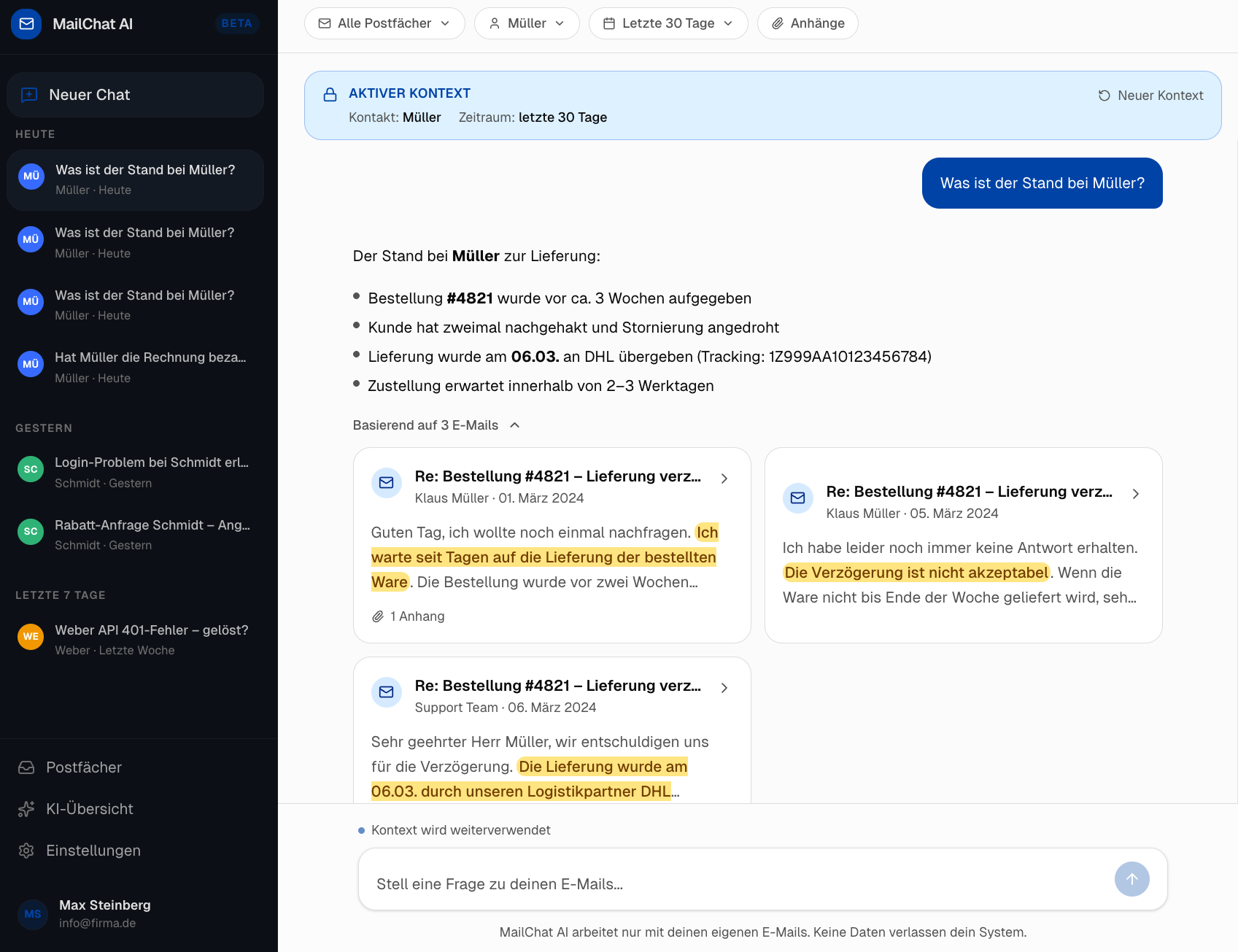 Mailbox durchsuchen war gestern